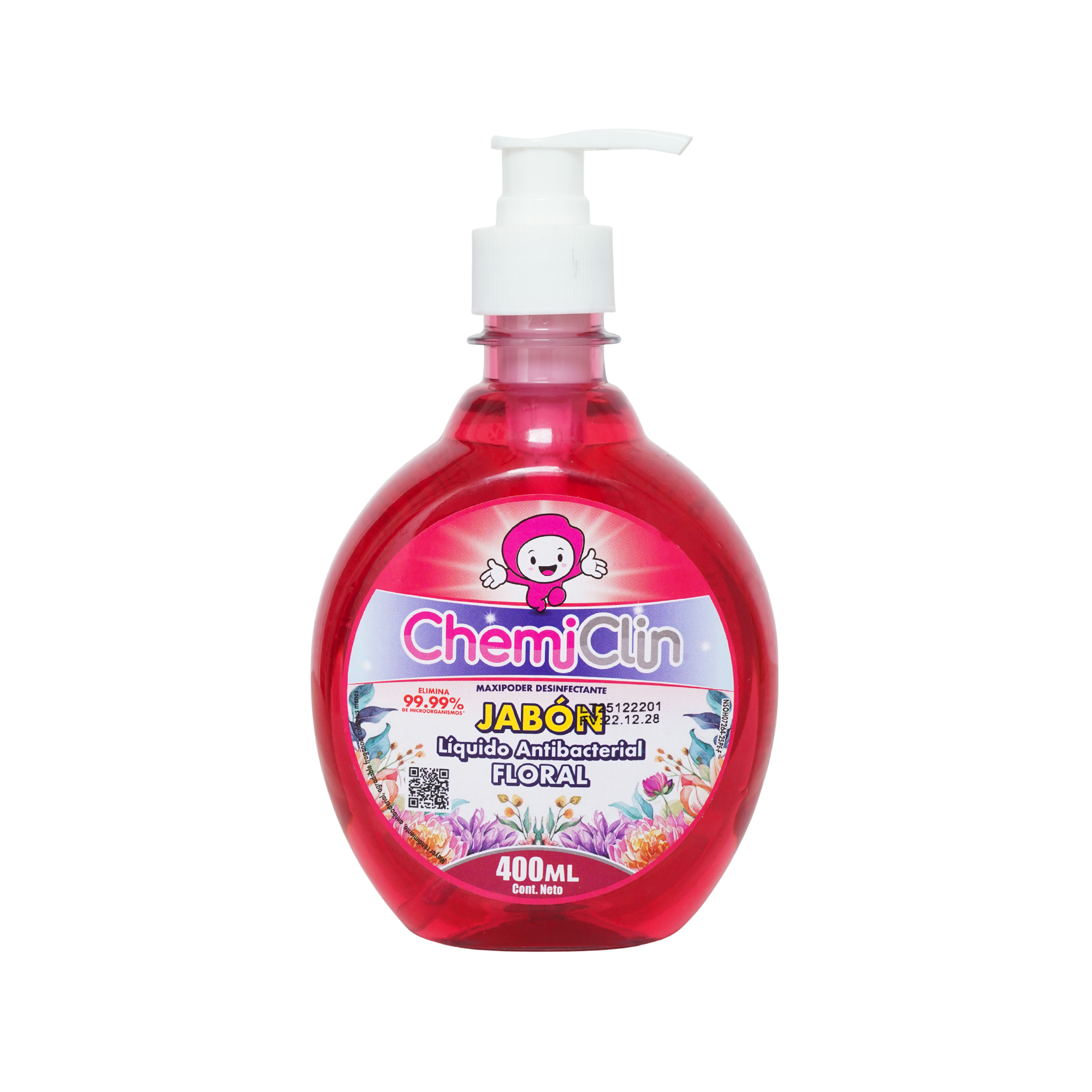 Jabón Líquido Antibacterial 400ml - Floral
