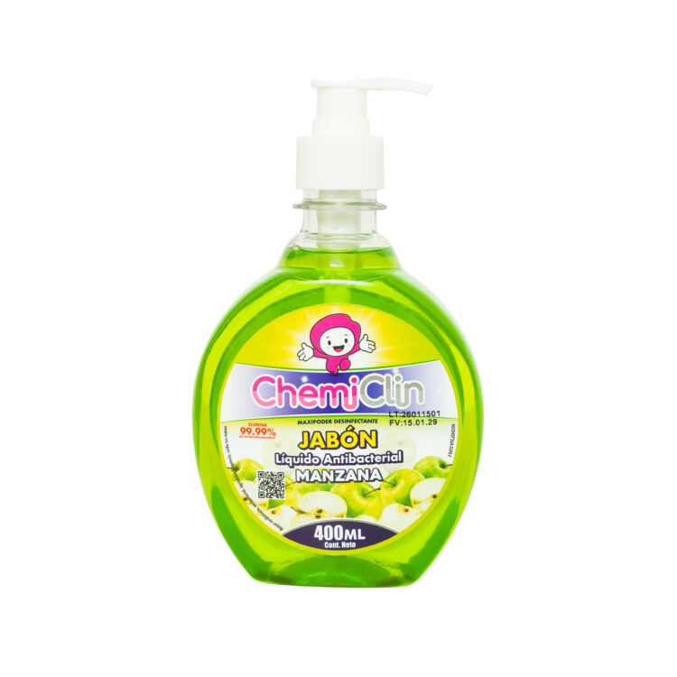 Jabón Líquido Antibacterial Aroma Manzana 400ml