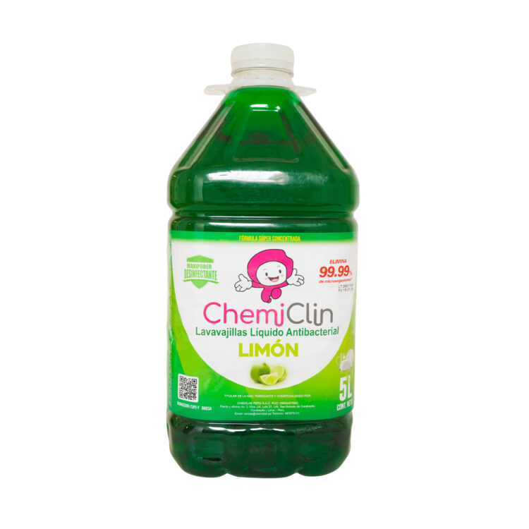 Lavavajillas Líquido Antibacterial Aroma Límon 5 Litros