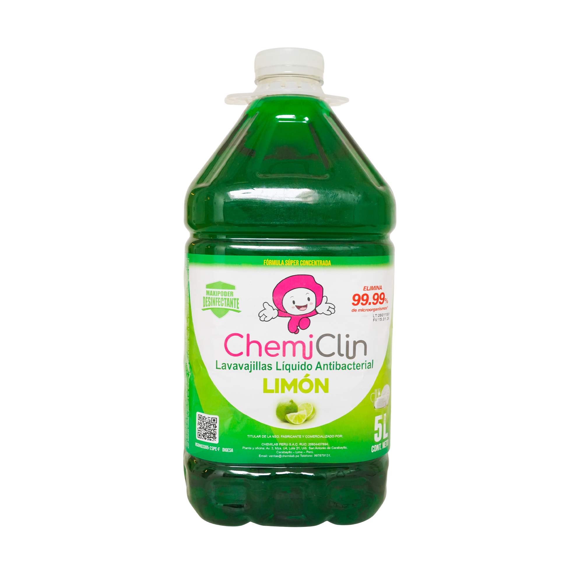 Lavavajillas Líquido Antibacterial 5 Litros