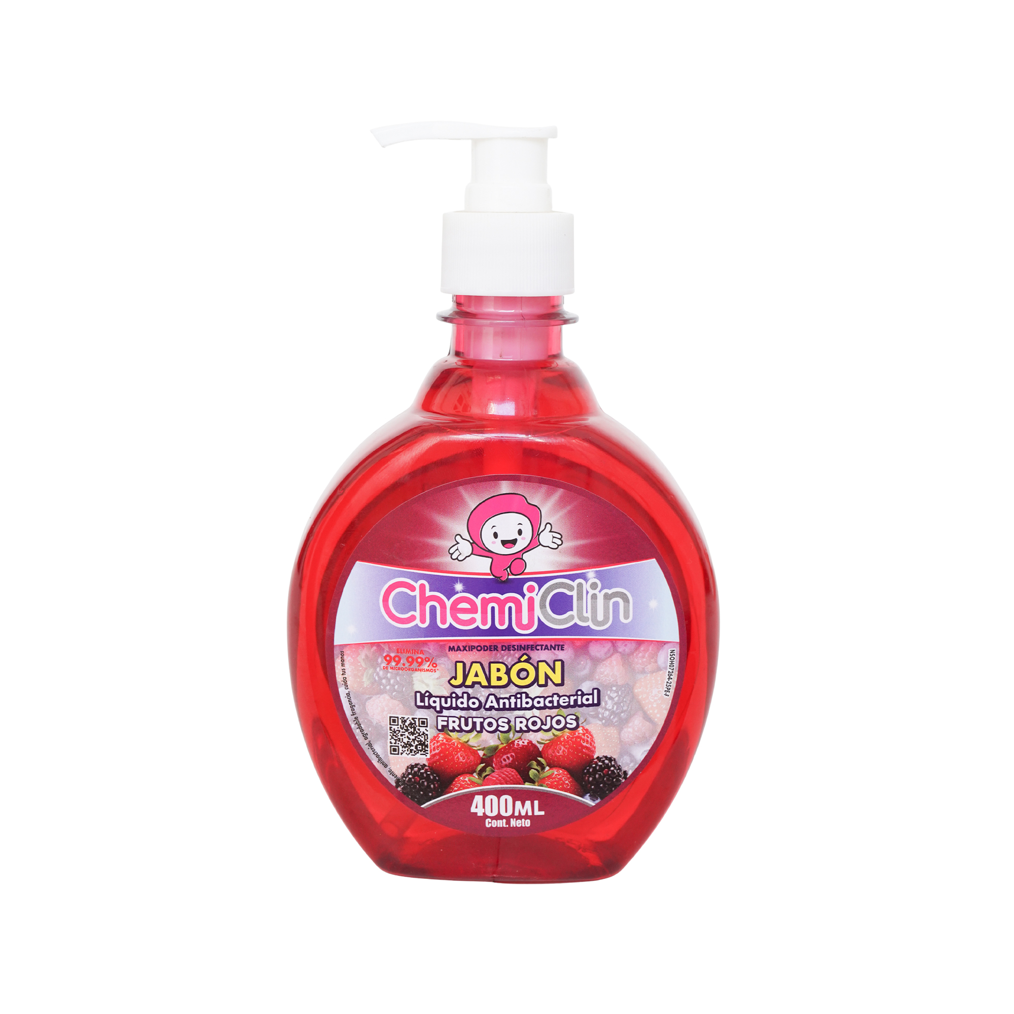 Jabón Líquido Antibacterial 400ml - Frutos Rojos